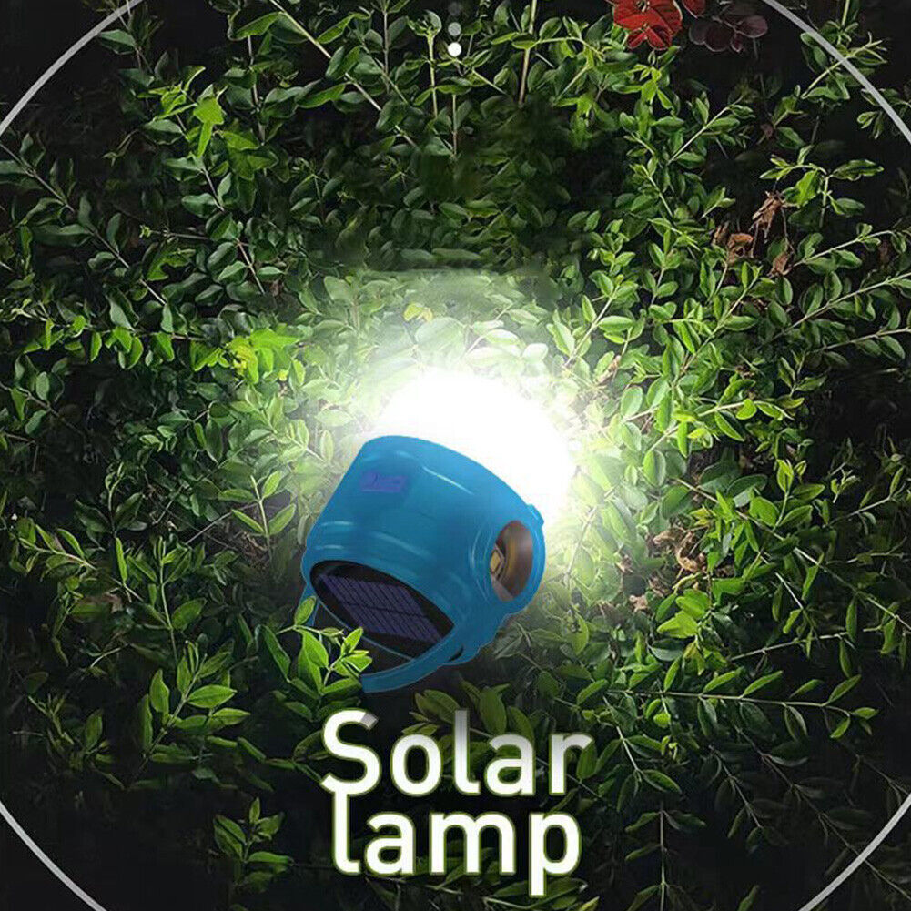 Solar LED Camping Light USB Rechargeable Bulb Outdoor Searchlight Tent Lamp