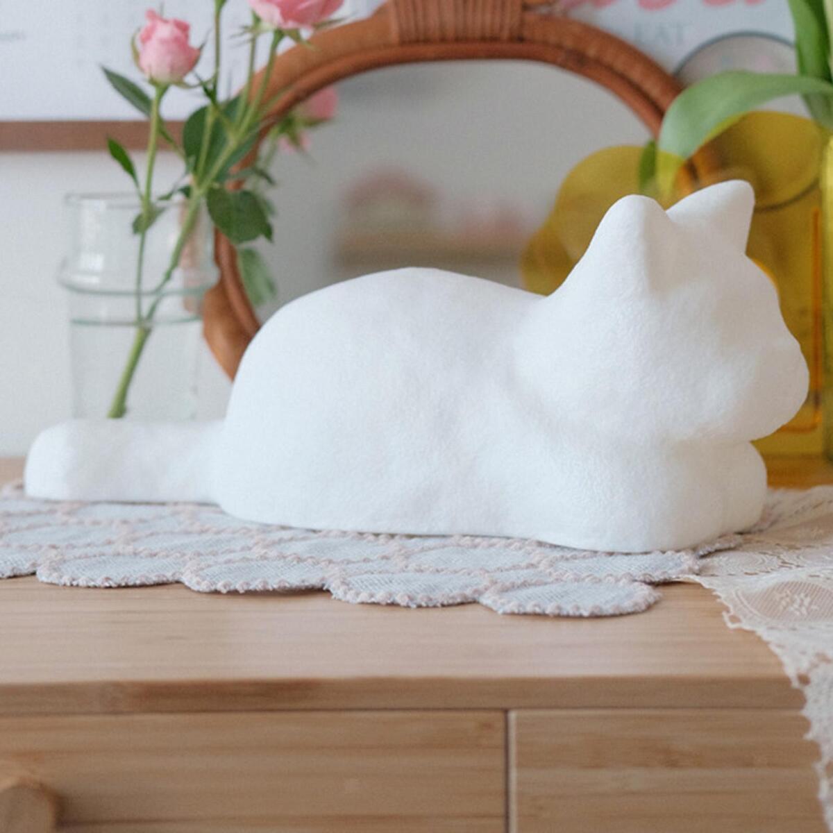 Cat Night Light Battery Operated Vinyl Lamp for Boys Girl Women Lady Bedroom
