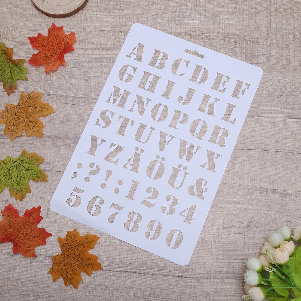 Lettering Stencil Letter Alphabet Stencils Painting Paper Craft Number Word