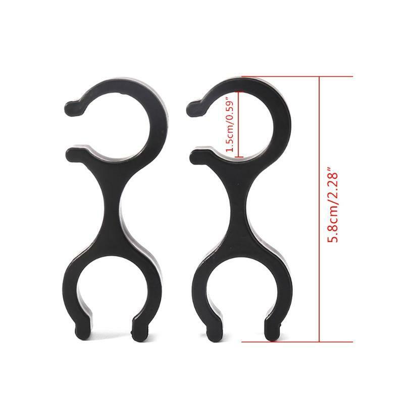 2pcs Walking Stick Buckle Trek Basket Rubber Tip Carbon Fiber Hike Poles Clasp