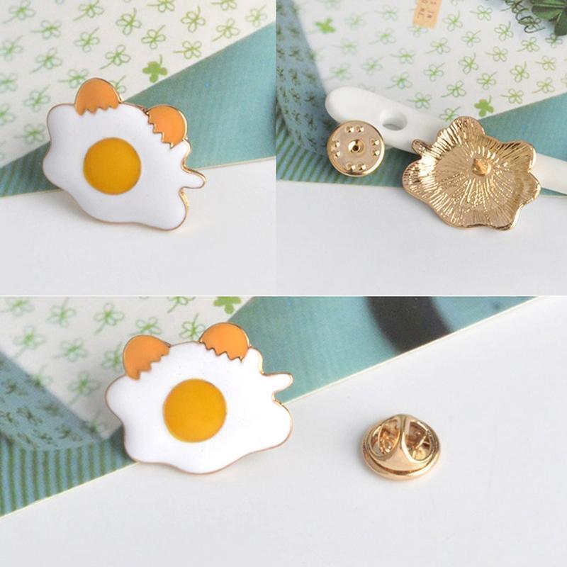 7pcs Pizza Hamburger Hot Dog Poached Eggs Dice Bombs Brooches Fast Food Jewelry