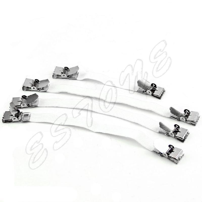 4 Metal Bed Sheet Fasteners Clip Grippers Mattress Strong Elastic Holder New