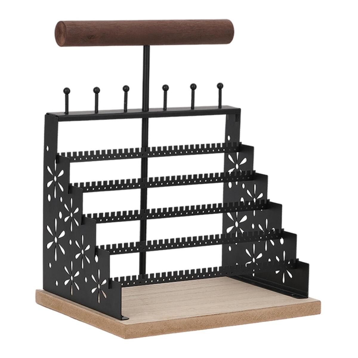 Earring Bracelet Hanging Jewelry Organizer Stand Rack -Black