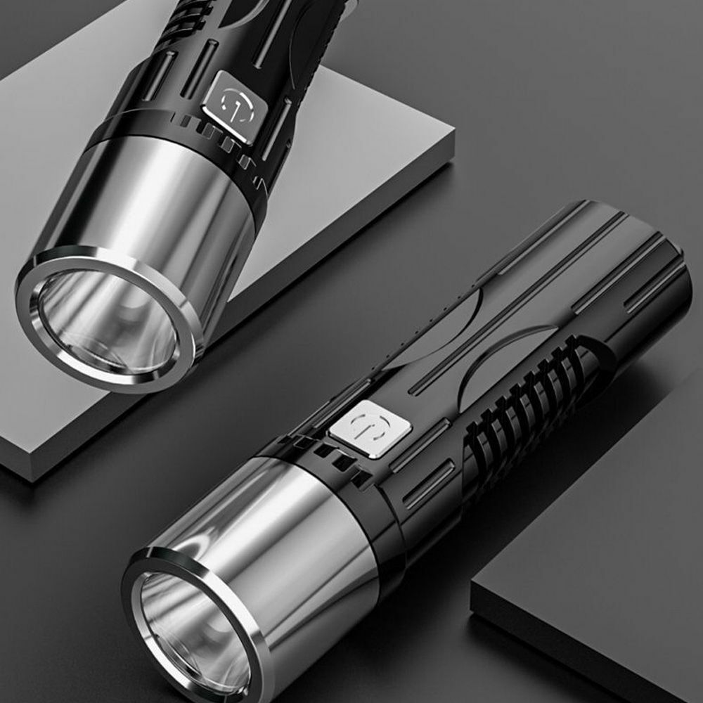 3 Modes LED Strong Brightness Waterproof Torch USB Rechargeable Flashlight