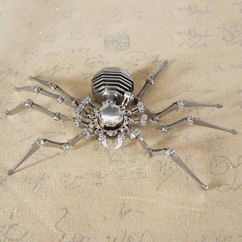 Foldable Hand and Foot Punk Spider Clock Creative Metal Crafts Ornament