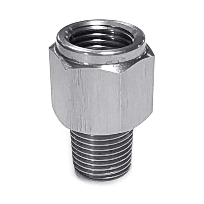1/8NPT Female To M10x1.0 Male Reducer Oil Pressure Gauge Adapter Stainless Steel