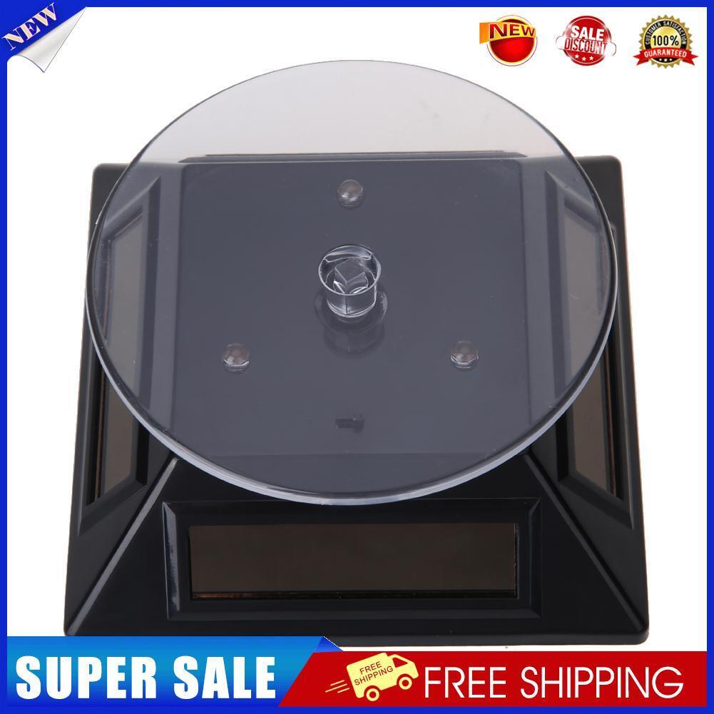 Solar Showcase 360 Turntable Rotating Jewelry Watch Ring Display Stand 037B