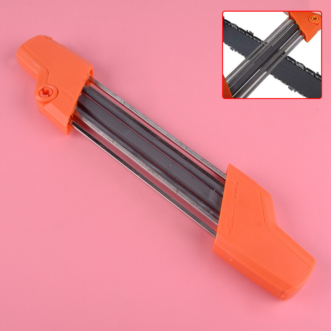 Plastic 2 in 1 5.5mm Easy Chainsaw Chain File Sharpener Fit for Stihl 3/8P Lid