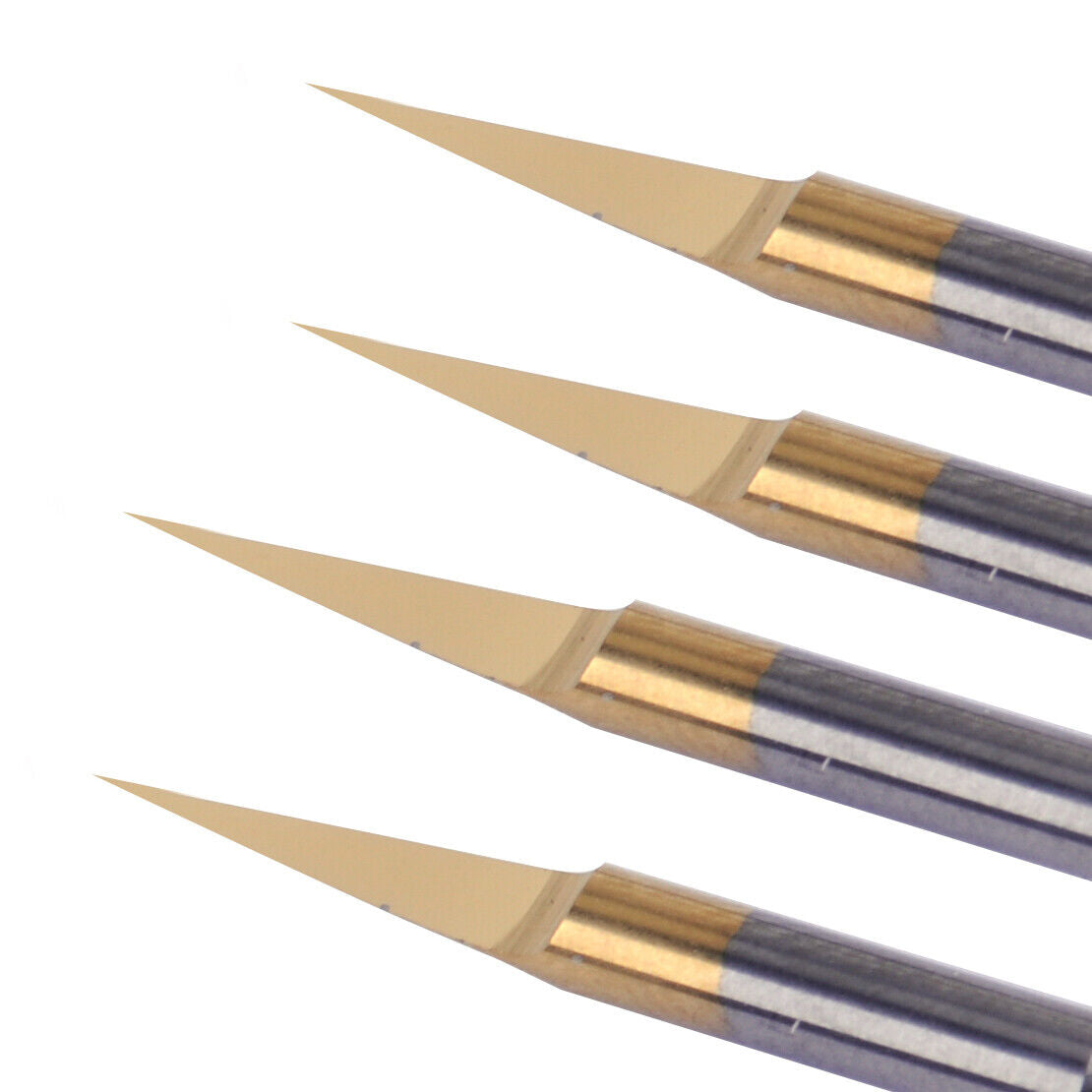 10pcs Titanium Coated Carbide PCB Engraving CNC Bit Router Tool 15 Deg 0.1mm Li