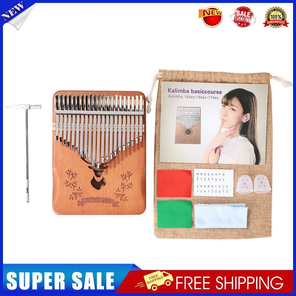 Kalimba 21 Key Thumb Piano Solid Portable Mbira Musical Instrument (Deer)
