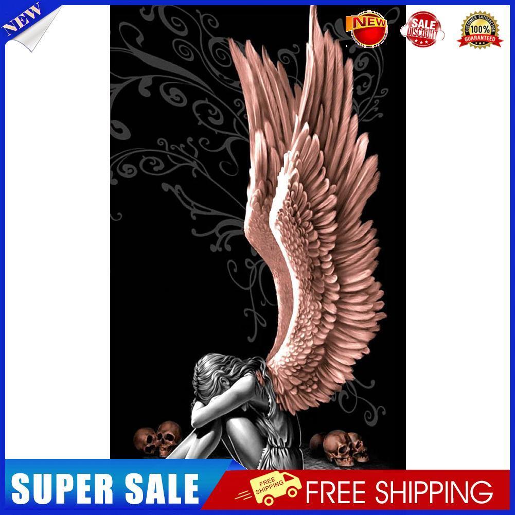Angels and Demons 5D DIY Full Round Diamond Painting Rhinestone Decor Craft