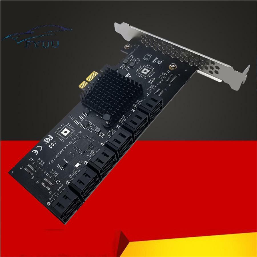 PCIE 1X to 12-Port SATA 3.0 Adapter Card Add on Cards Riser PCIE Card For Mining
