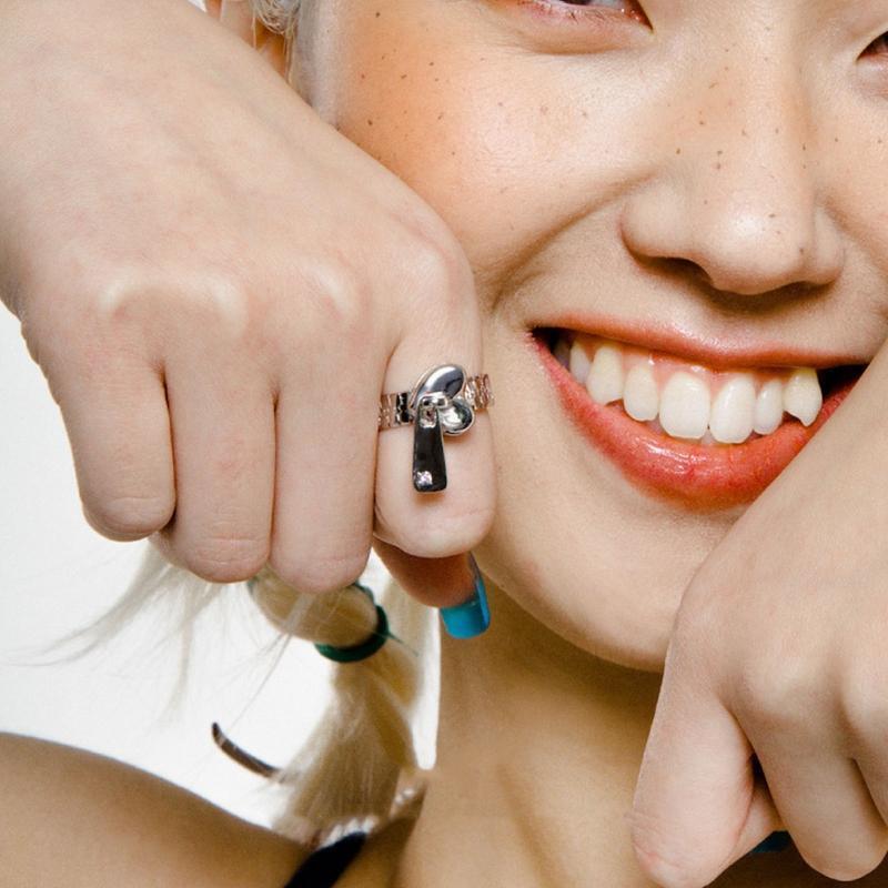 Novelty Rings Adjustable Open Finger Ladies Ring Party Jewelry Gift for Wedding