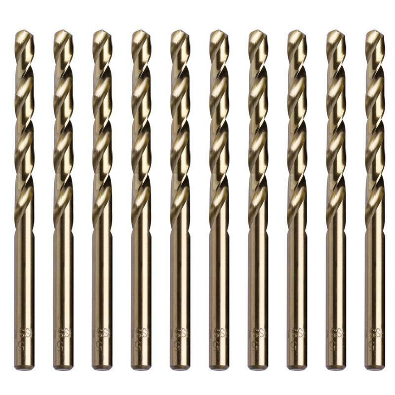 10Pcs 5mm M35 Round Shank HSS-Co Cobalt Twist Drill Spiral Drill Bit