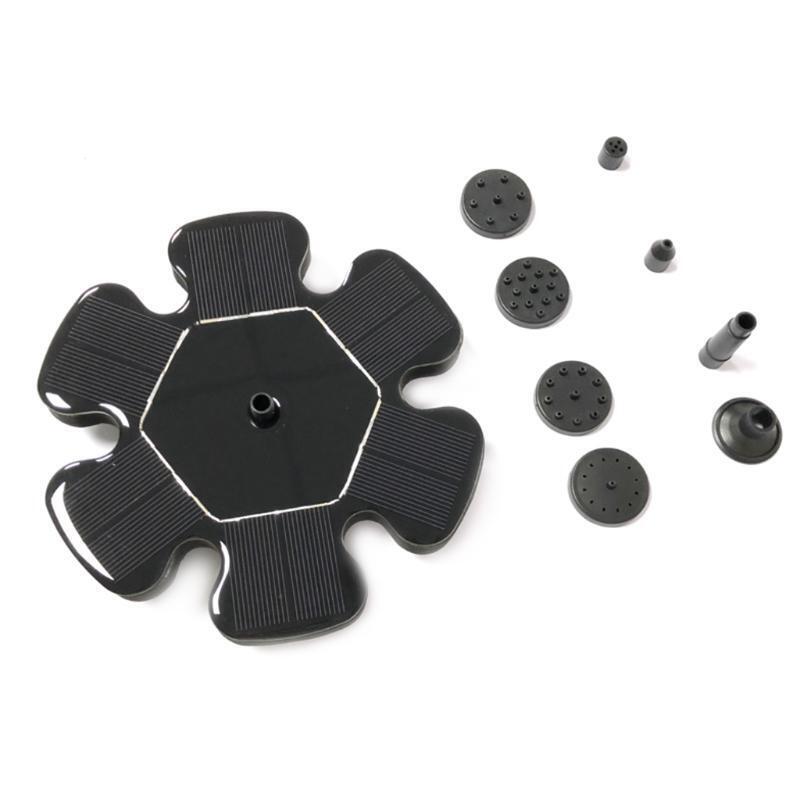 Flower Type Gardening Solar Panel Fountain Water Pump Floating Sprinkler Tools