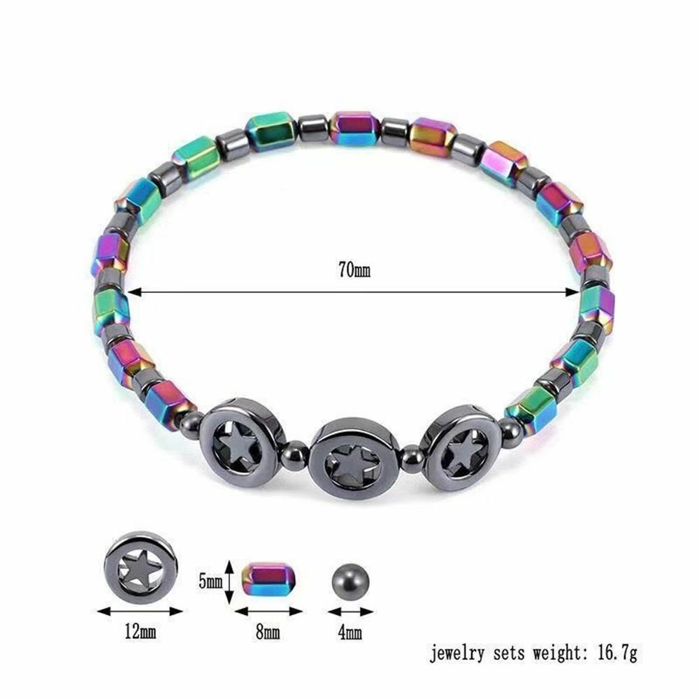 Bracelet Magnetic Therapy Anklet for Women Men Hematite Anklet Jewelry Gift