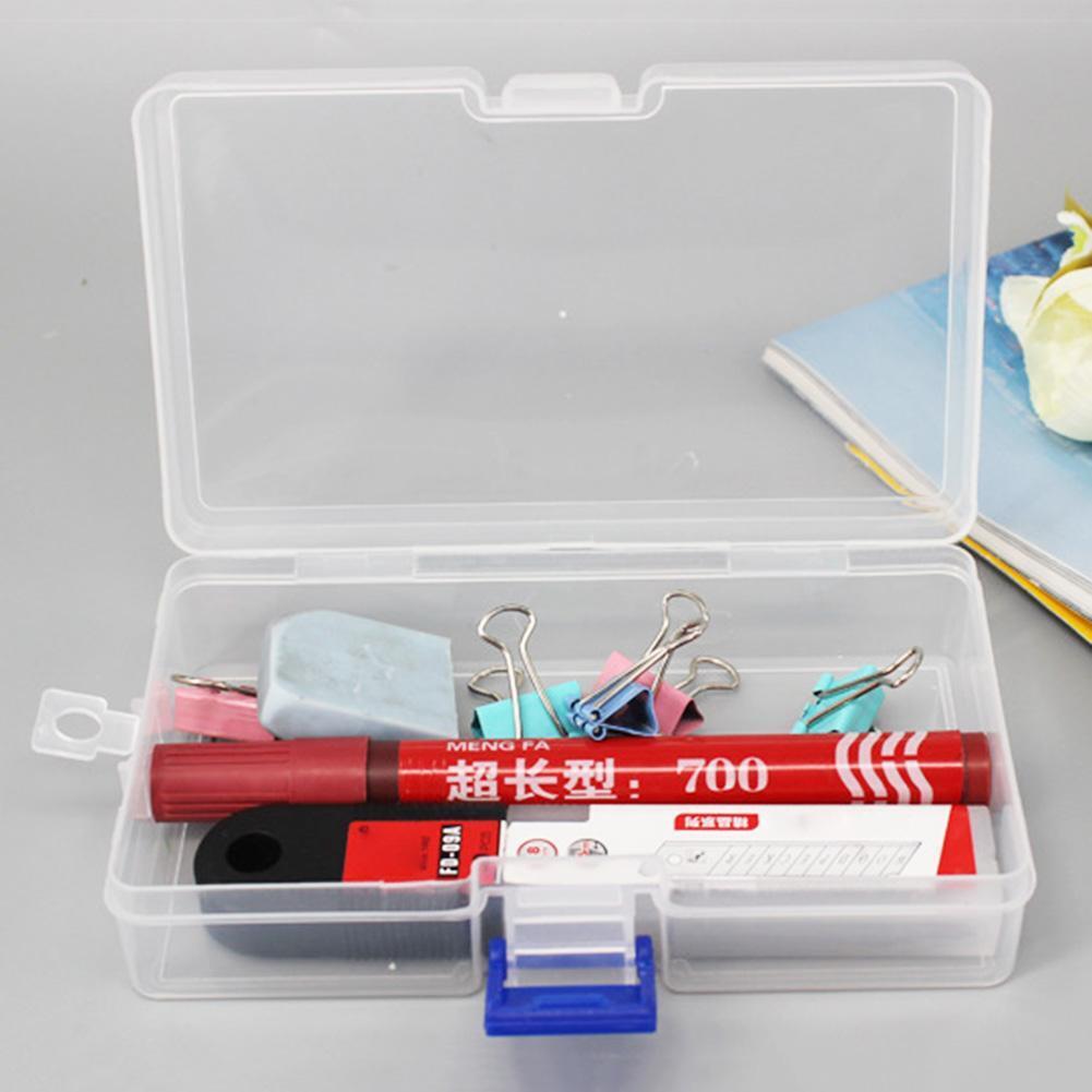 Small Transparent Plastic Storage Box Jewelry Parts Functional Boxes (Blue