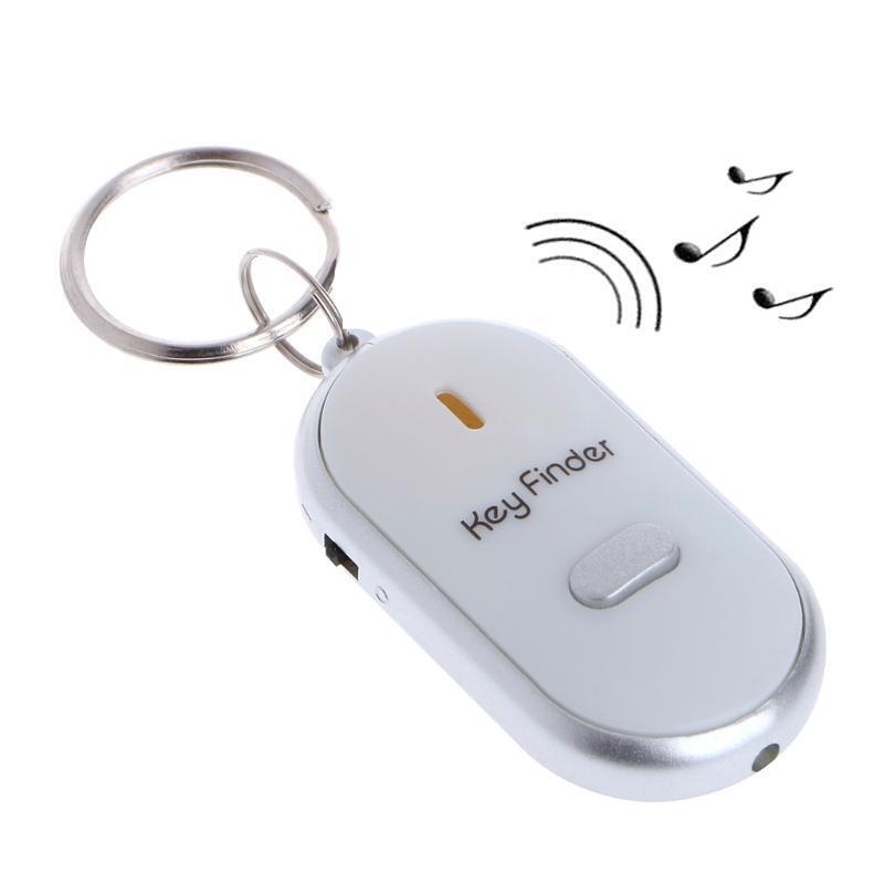 LED Anti-Lost Finder Keychain Whistle Sound Control Key Locator Outdoor Sports