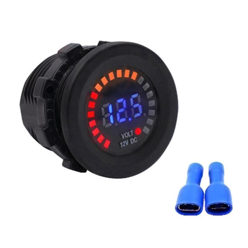 Voltage Panel Meter for Motorcycle Boat Universal Digital Voltmeter LED Display