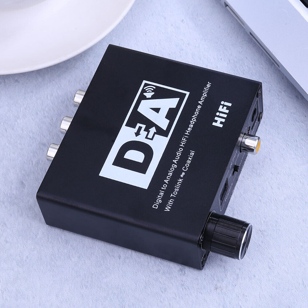 Digital to Analog Audio Headphone Amplifier with Toslink to Coaxial Adapter