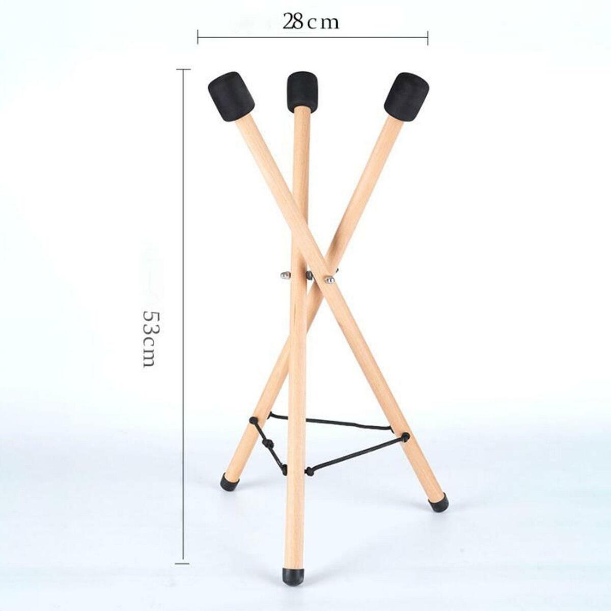 Wooden Ethereal Drum Holder Bracket Adjustable Folding for Triangular Drum