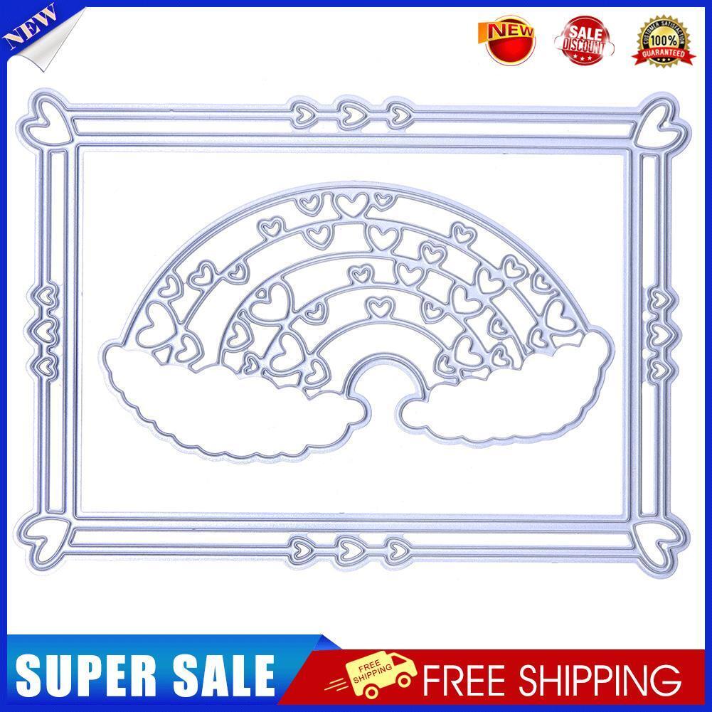 2pcs Rainbow Frame Metal Cutting Die Embossing Stencil for DIY Scrapbooking