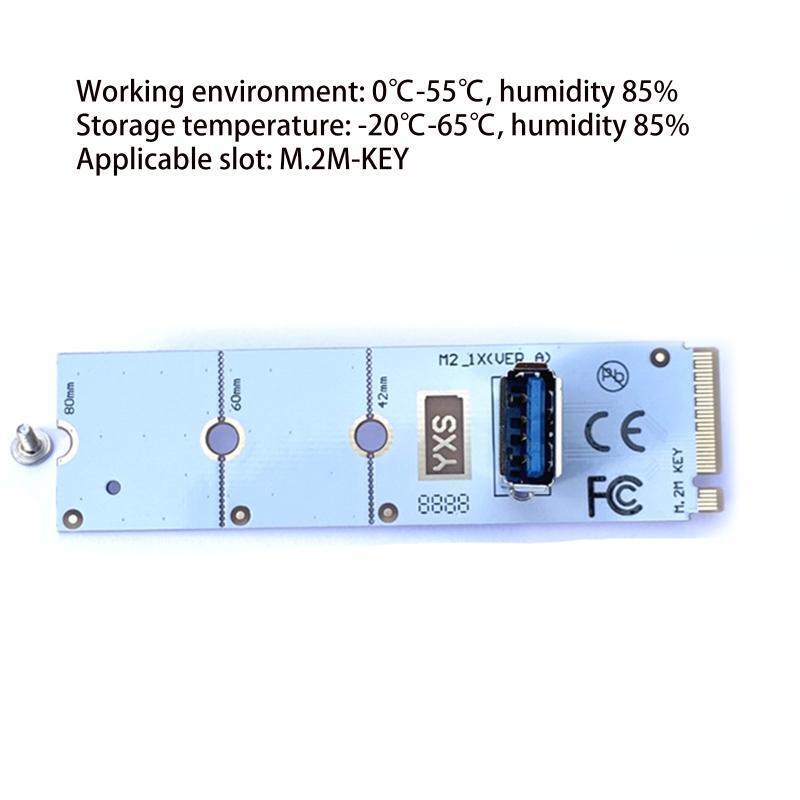 M.2 M-KEY to USB 3.0 Converter NGFF to USB3.0 Riser Extender Card 2242 2260 2280