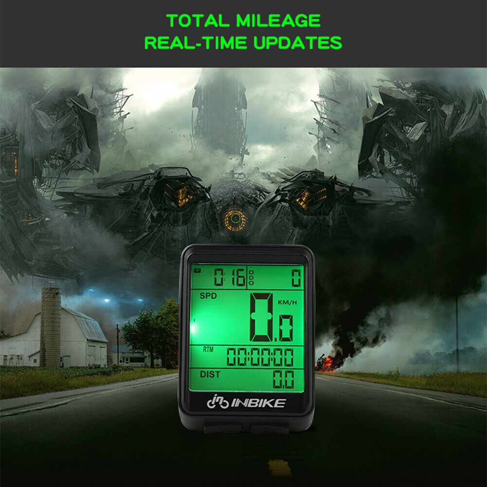 INBIKE Waterproof Bicycle Odometer Wireless Bike Cycling Speedometer (A)