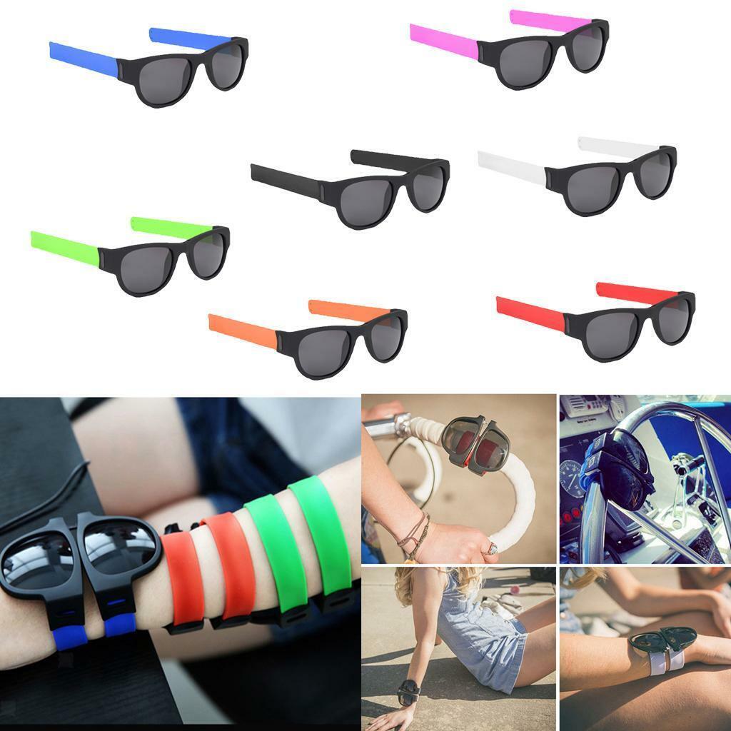 Fashion  Folding Sunglasses Outdoor Sun Glasses Wristband Traveling