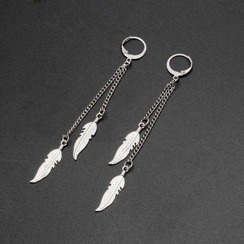 Stylish Tassel Dangle Earring Leaf Tassel Earrings Gift for Boyfriend Girlfriend