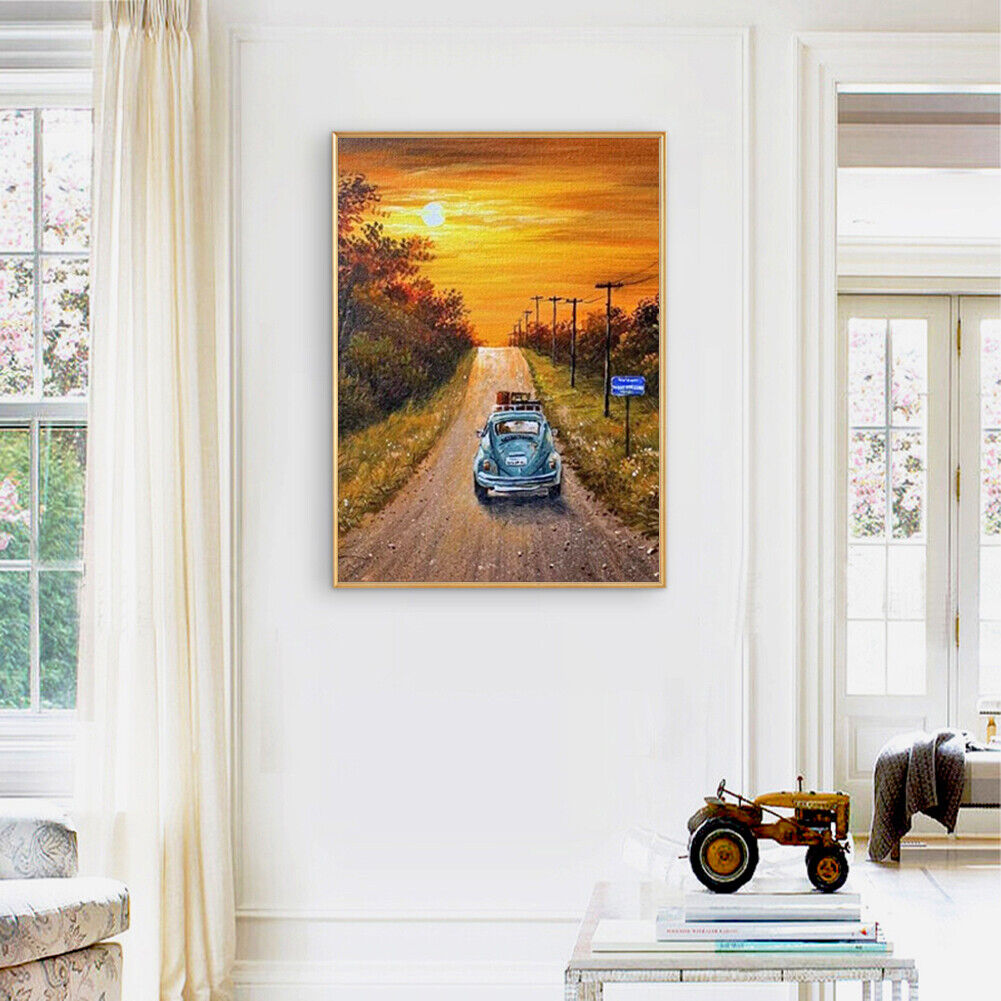 Driving Car 5D Diamond Painting Full Round Drill DIY Embroidery Set Decor