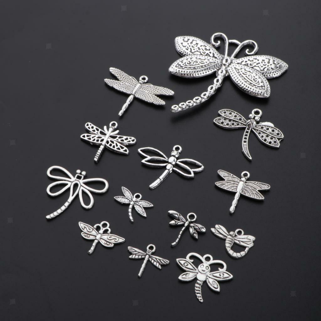 13x   Dragonfly Charms Pendants Jewelry Findings DIY Gifts Crafts