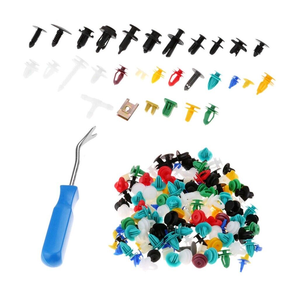 Plastic Various 500PCS Door Bumper Panel Fender Fastener with remover Tool