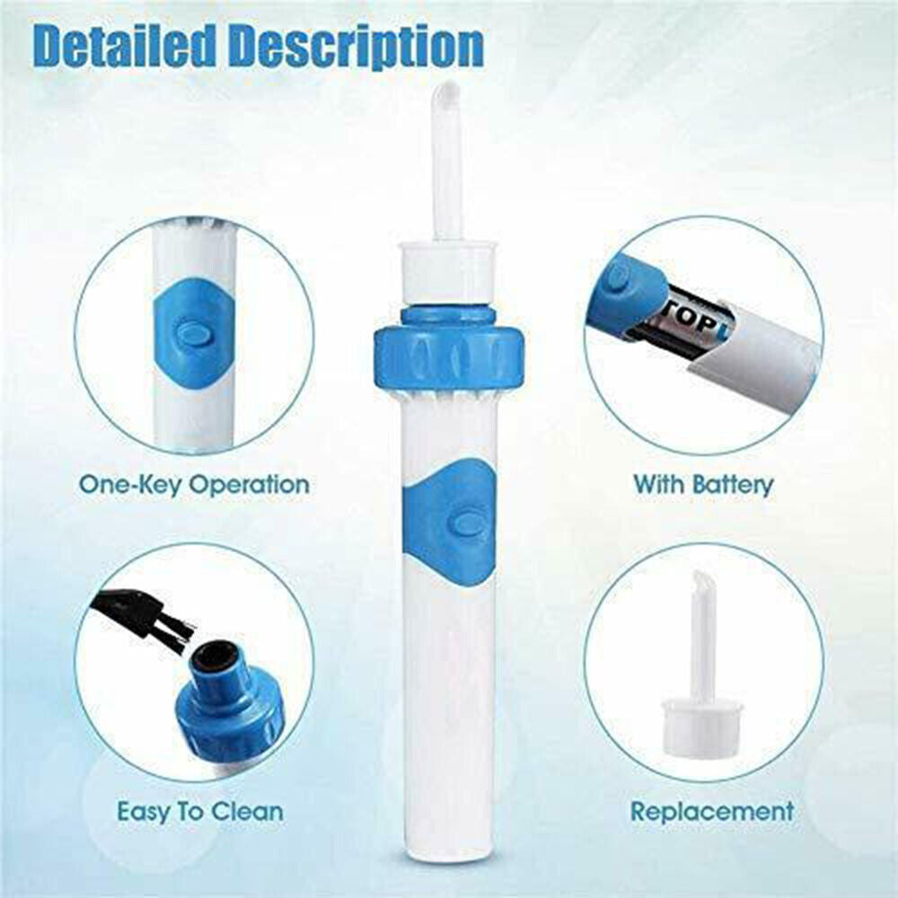 Electric Ear Cleaner Wax Remover Dirt Fluid Removal Device Earwax Cleaning Tool