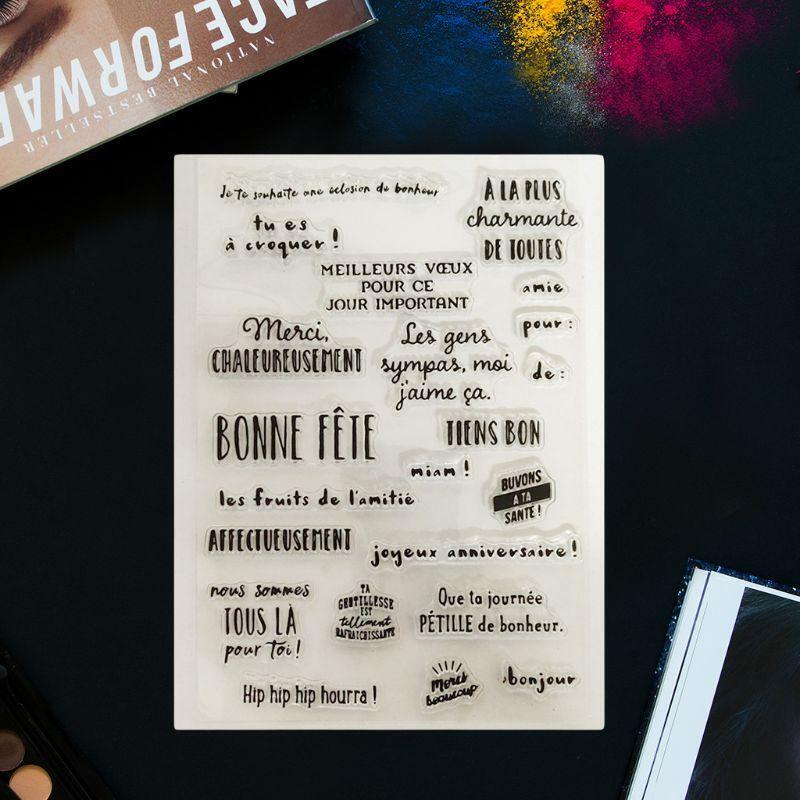 French Silicone Clear Stamp for Scrapbooking Paper Art Crafts Journal Supplies