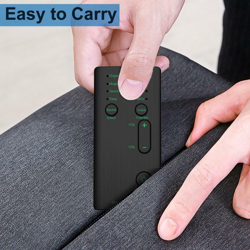 Mini Voice Changer Sound Card Portable Mini Voice Changer Device Microphone Tool