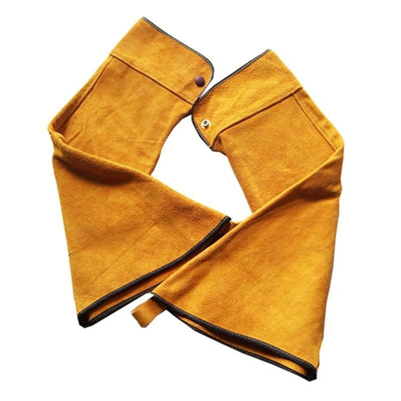 Welder Arm Protection Leather Sleeves for BBQ Grilling Woodworkers Workshop