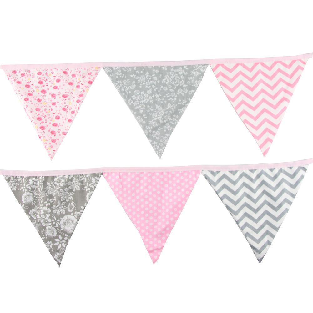 12 Flags Triangular Red Flag Bunting Wedding Birthday Party Home Decoration