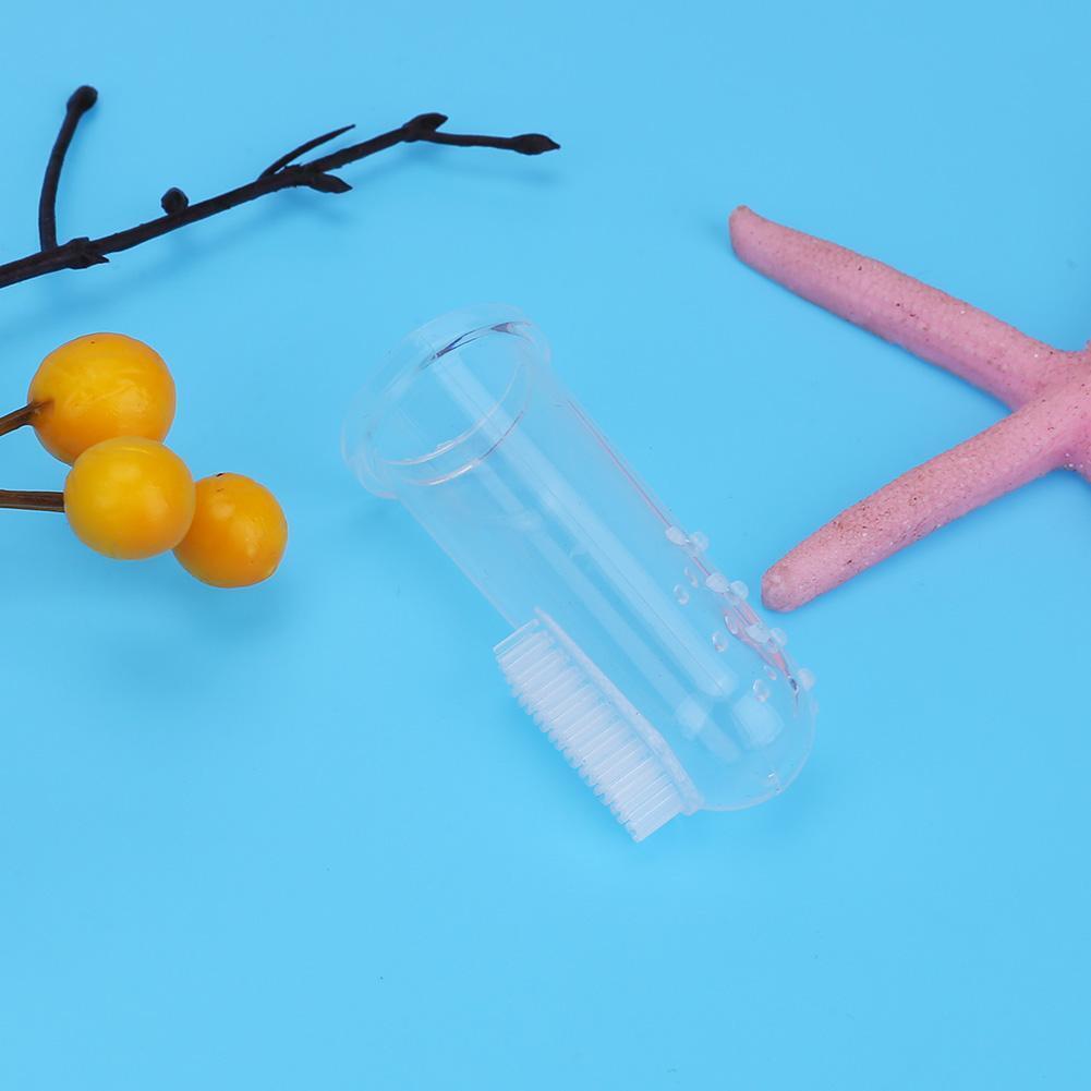 Baby Finger Toothbrush Children Teeth Massage Soft Silicone Brush(White)