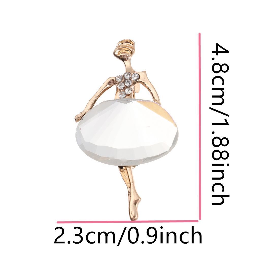 Jewelry Dancing Girl Brooches Crystal Badge Clothes Accessories Ballet Girl Pin