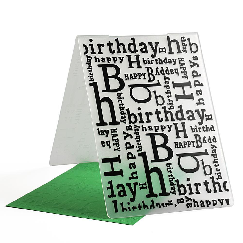 Christmas Words Plastic Embossing Folder for Scrapbook DIY Album Card