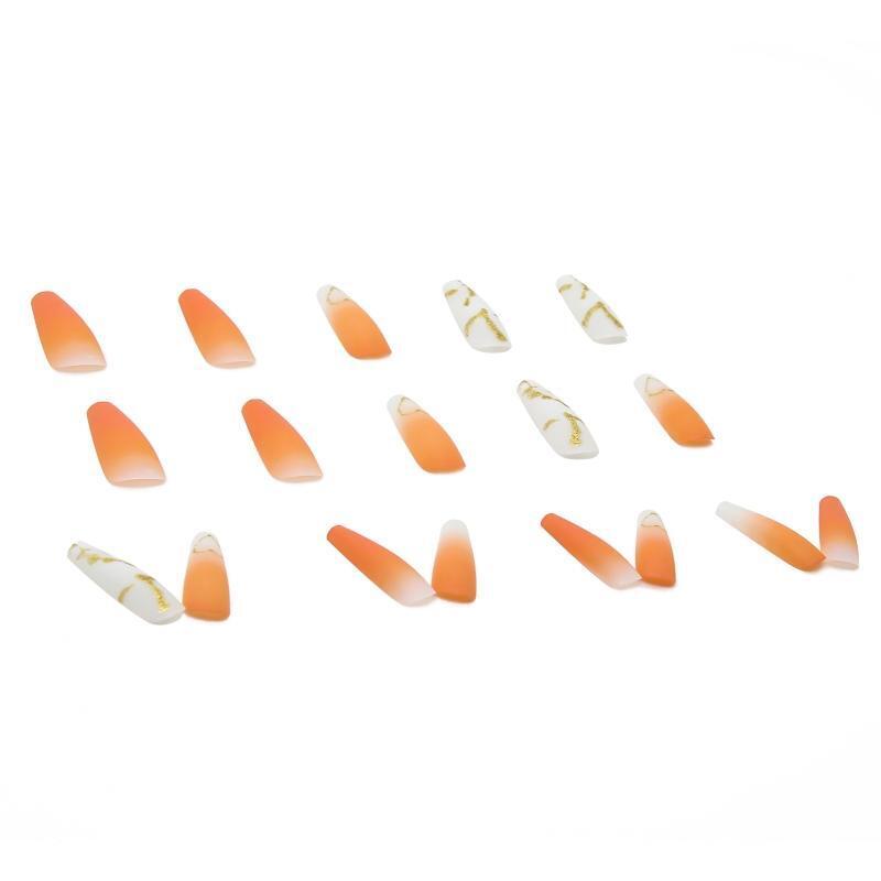 Gradient Press on Nail Nail Art Women Fashion Ballerina Detachable Nails Tip