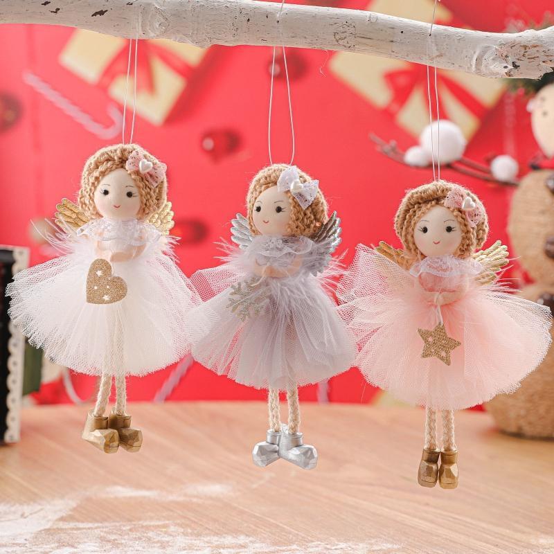Wearing Hat Angel Christmas Tree Pendant Indoor Outdoor Garden Yard Decor