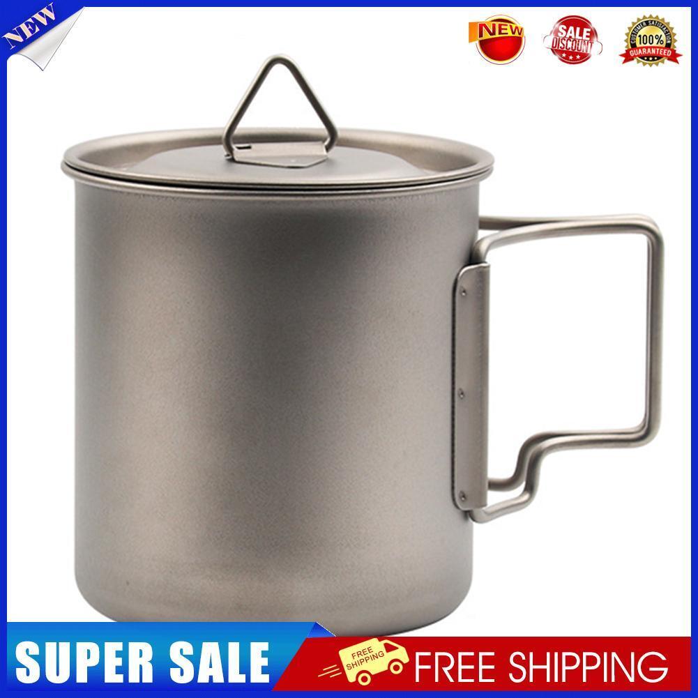 420ml Camping Water Cup Mug with Lid Outdoor Picnic Travel Cooking Utensils