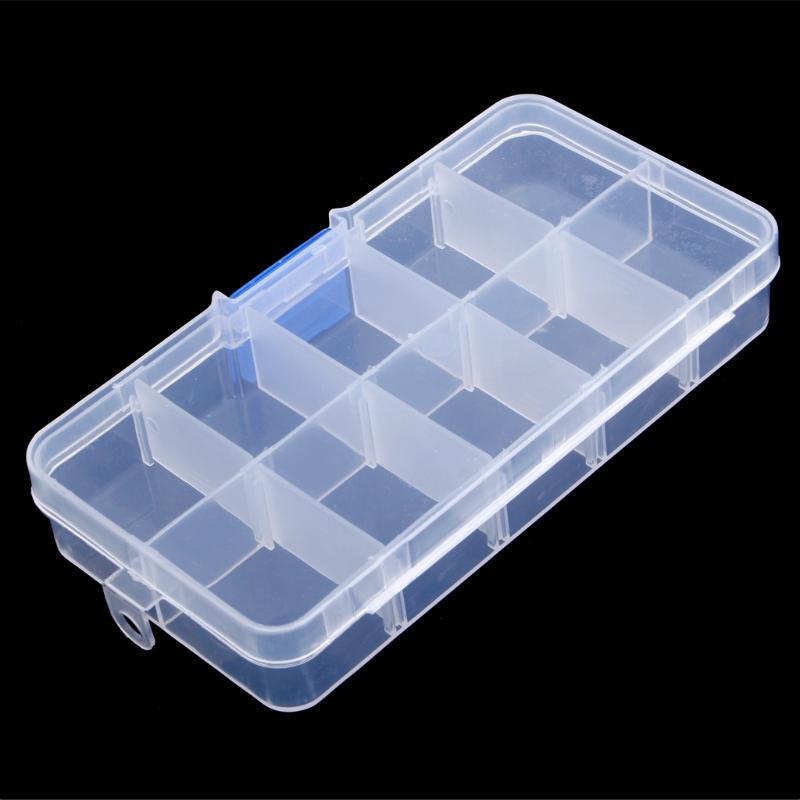 Fishing Lures Hook Bait Plastic Storage Box Adjustable Case Tackle Accessory New