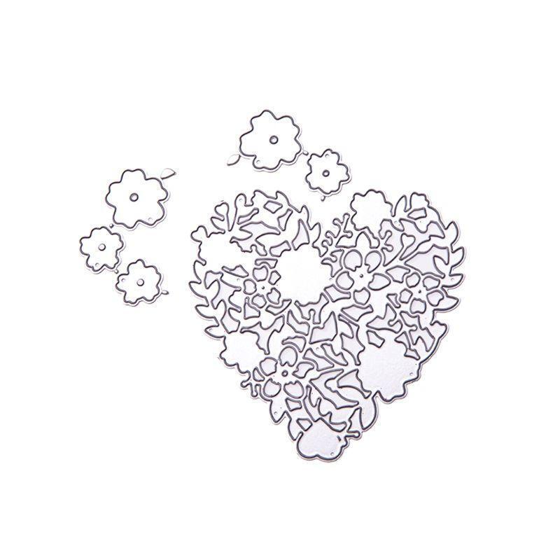 Heart Flower Metal Cutting Dies Stencil DIY Scrapbooking Album Stamp Paper Card