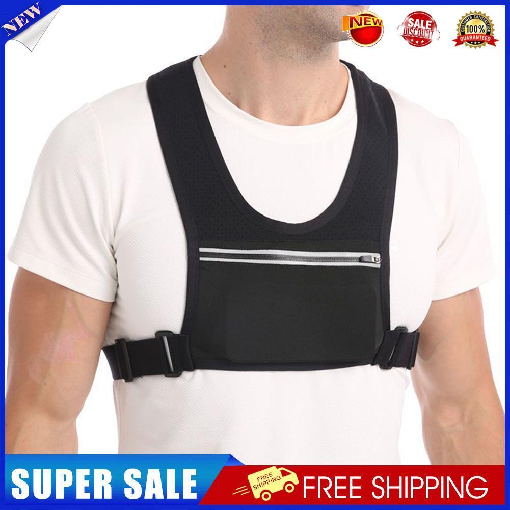 Men Women Reflective Cell Phone Undershirt Bag Breathable Running Vest Bags
