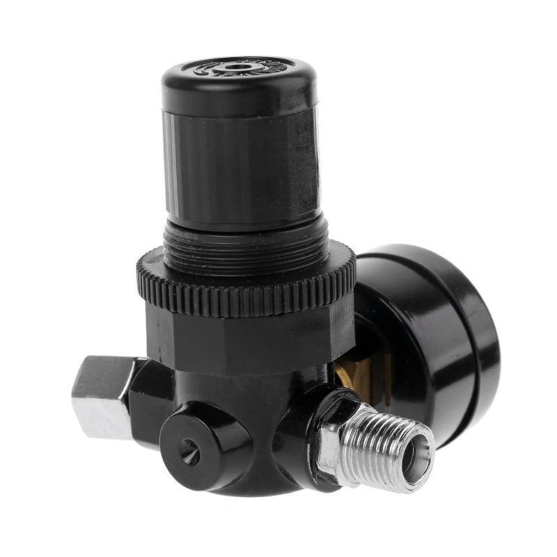 1/4" Air Pressure Regulator Reducer 12Bar 180 PSI Spray Gun Pressure Valve Gauge