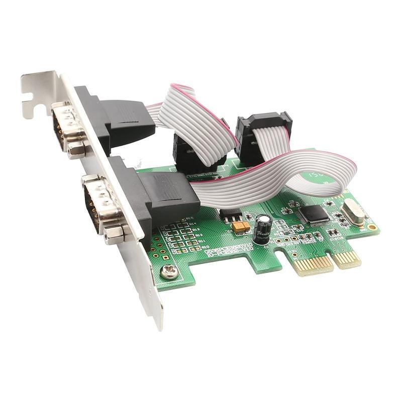 PCI-E to Dual Serial Combo Card RS232 PCI Express PCIe Adapter Card 2.5Gb/s