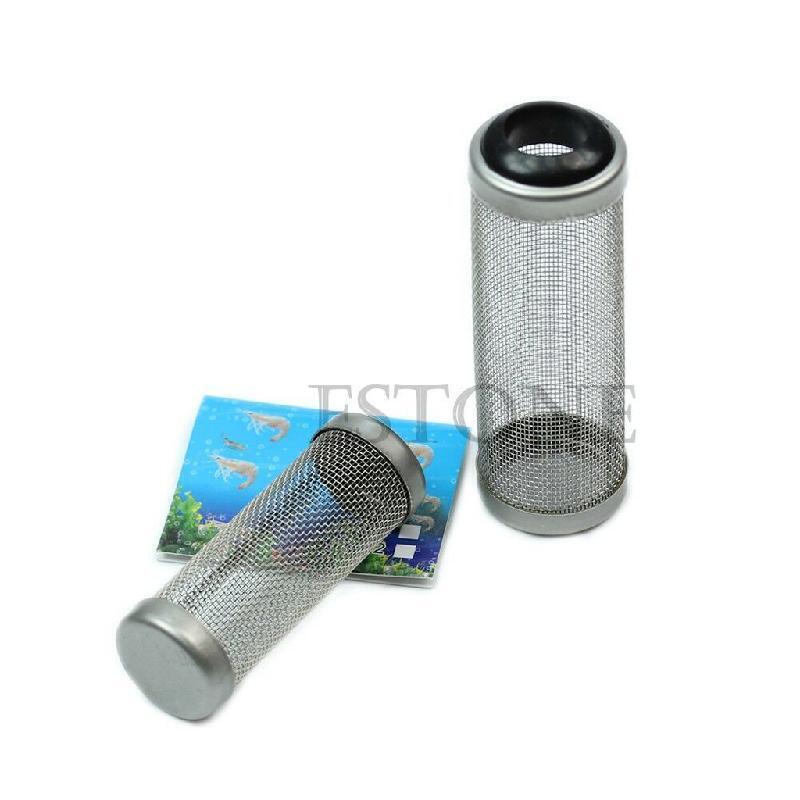 NEW Stainless Steel Aquarium Filter Inflow Inlet Basket Mash Shrimp Protect